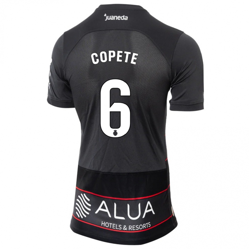 Kinder Fußball José Copete #6 Schwarz Auswärtstrikot Trikot 2023/24 T-Shirt Luxemburg