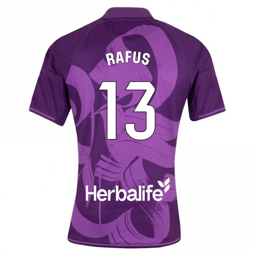 Kinder Fußball Arnau Rafus #13 Violett Auswärtstrikot Trikot 2023/24 T-Shirt Luxemburg
