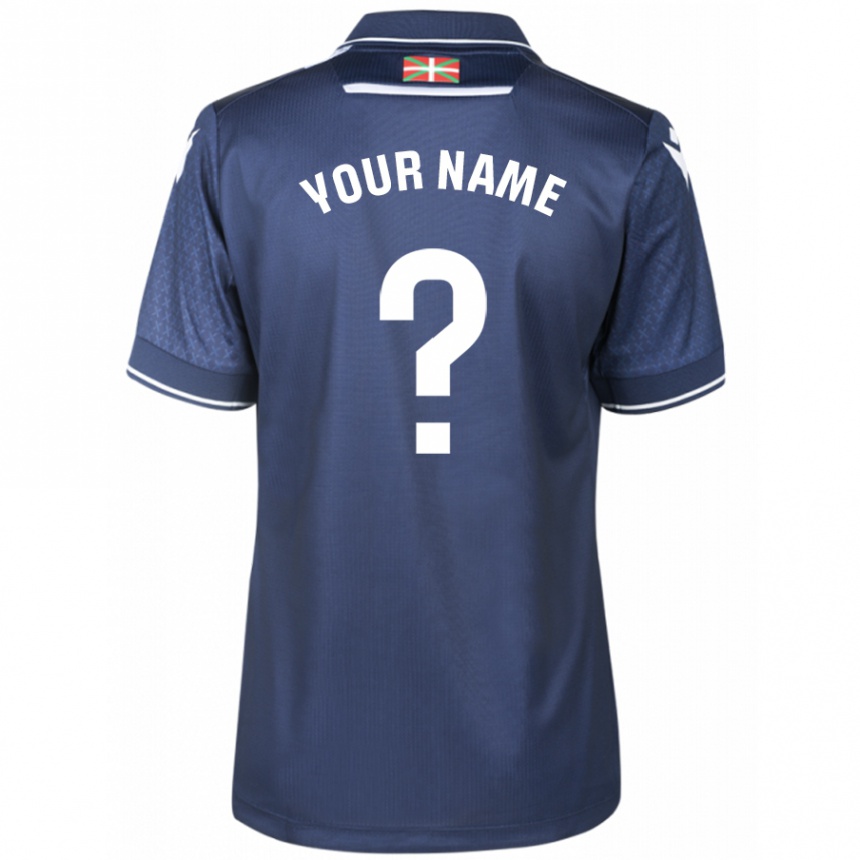 Kinder Fußball Ihren Namen #0 Marine Auswärtstrikot Trikot 2023/24 T-Shirt Luxemburg