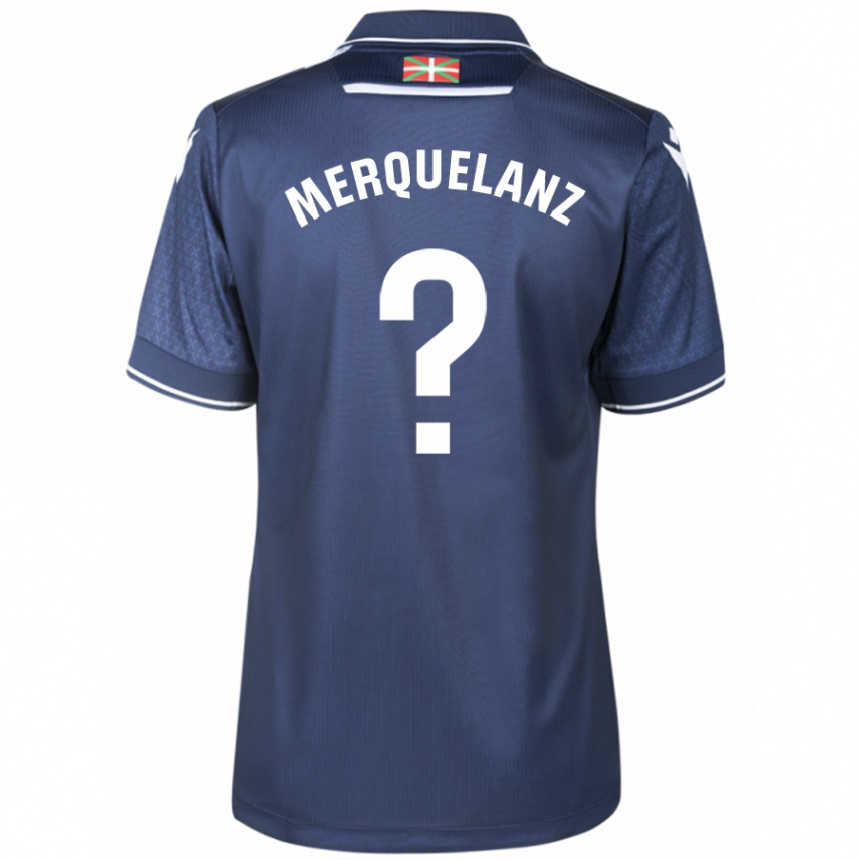 Kinder Fußball Martín Merquelanz #0 Marine Auswärtstrikot Trikot 2023/24 T-Shirt Luxemburg