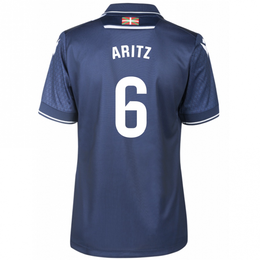 Kinder Fußball Aritz Elustondo #6 Marine Auswärtstrikot Trikot 2023/24 T-Shirt Luxemburg