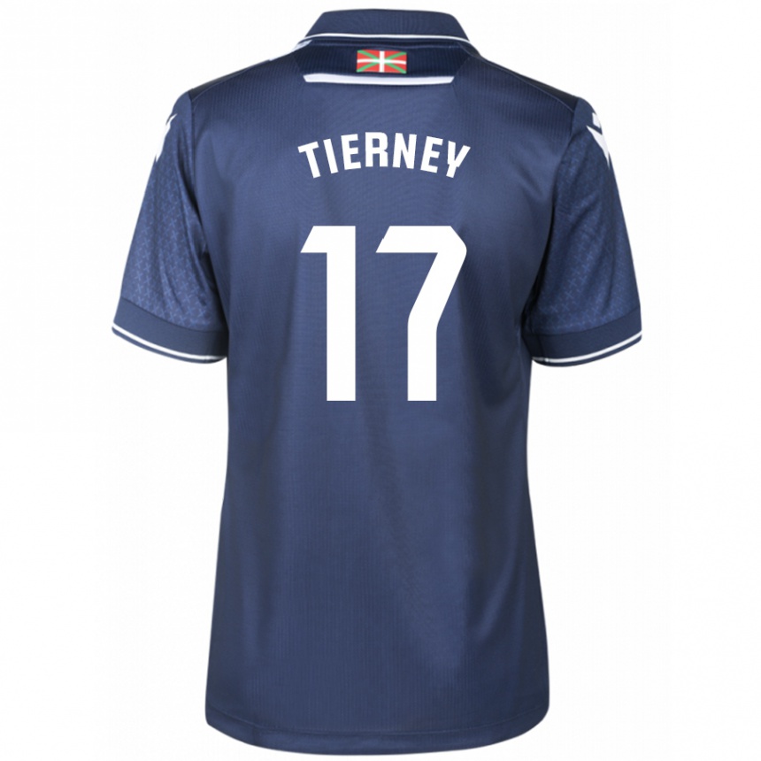 Kinder Fußball Kieran Tierney #17 Marine Auswärtstrikot Trikot 2023/24 T-Shirt Luxemburg