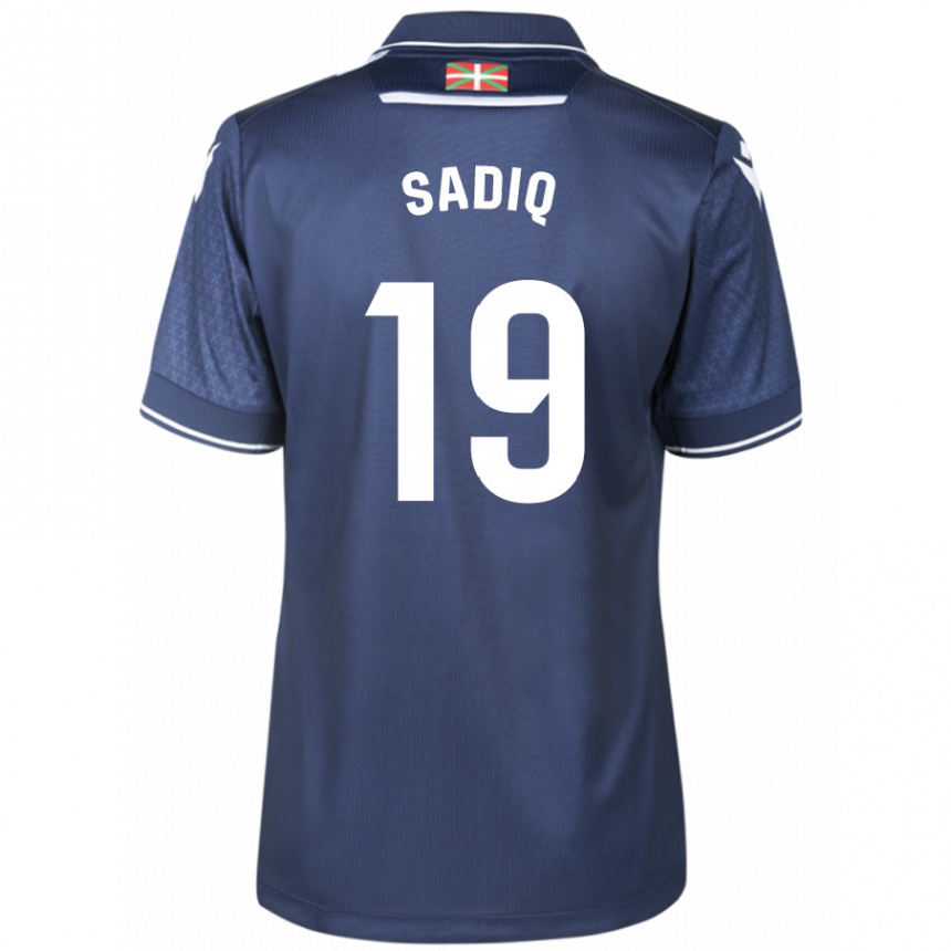 Kinder Fußball Umar Sadiq #19 Marine Auswärtstrikot Trikot 2023/24 T-Shirt Luxemburg