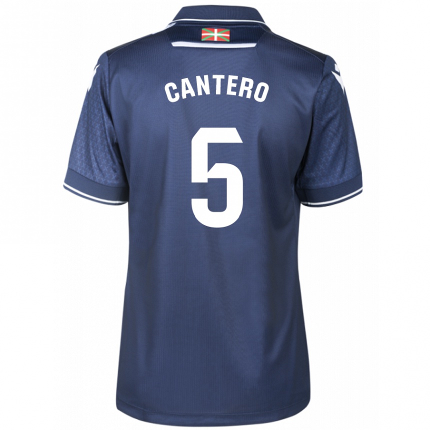 Kinder Fußball Yago Cantero #5 Marine Auswärtstrikot Trikot 2023/24 T-Shirt Luxemburg