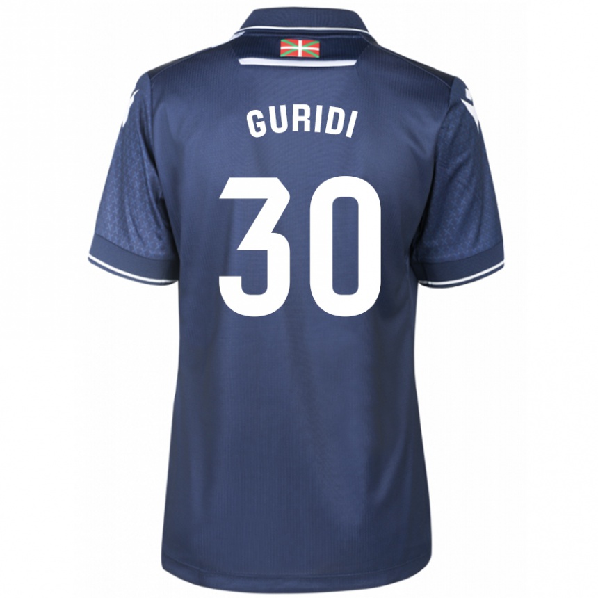 Kinder Fußball Elene Guridi Mesonero #30 Marine Auswärtstrikot Trikot 2023/24 T-Shirt Luxemburg