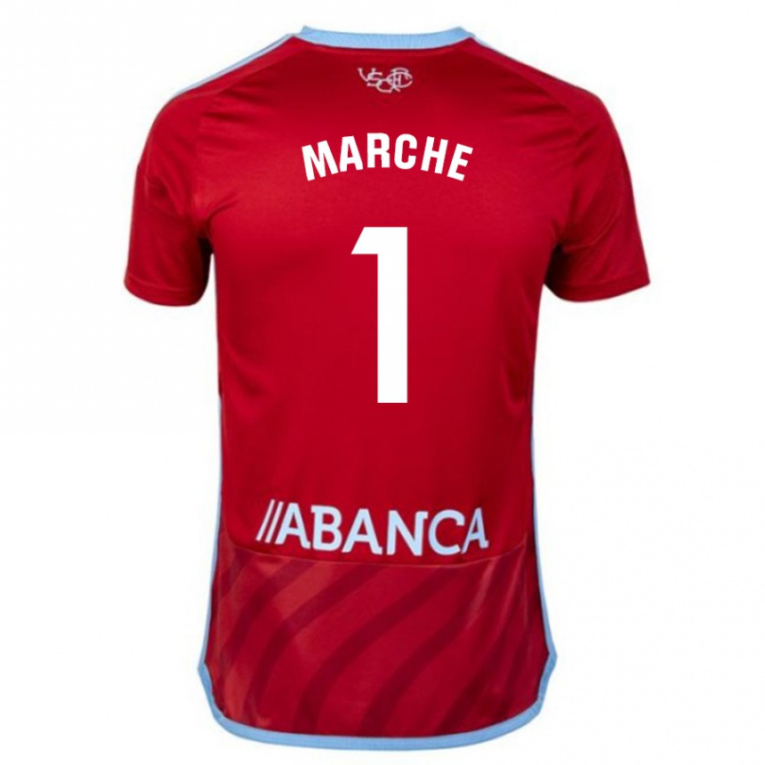 Kinder Fußball Agustín Marchesín #1 Rot Auswärtstrikot Trikot 2023/24 T-Shirt Luxemburg