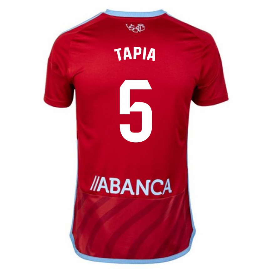 Kinder Fußball Renato Tapia #5 Rot Auswärtstrikot Trikot 2023/24 T-Shirt Luxemburg