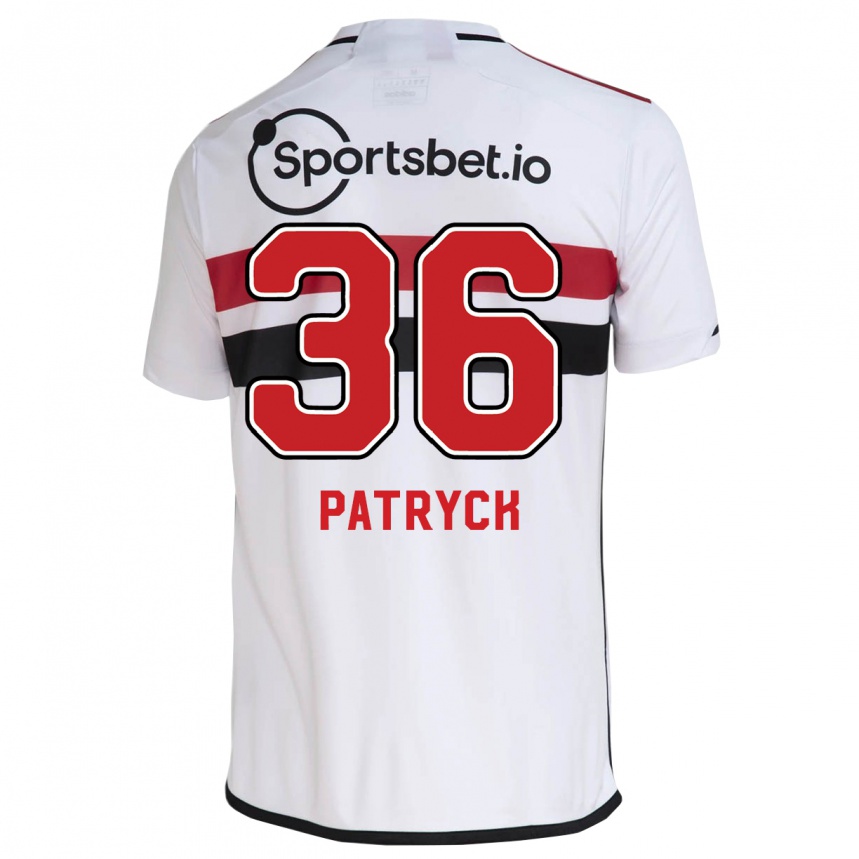 Herren Fußball Patryck #36 Weiß Heimtrikot Trikot 2023/24 T-Shirt Luxemburg
