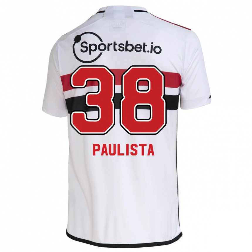 Herren Fußball Caio Paulista #38 Weiß Heimtrikot Trikot 2023/24 T-Shirt Luxemburg