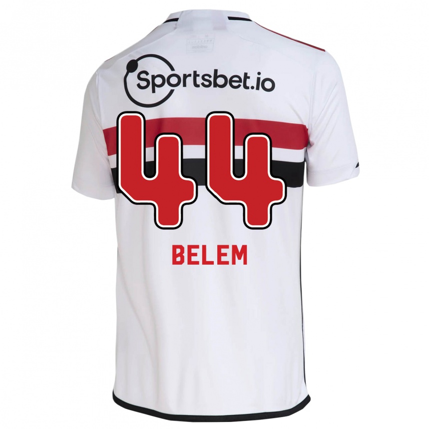 Herren Fußball Matheus Belém #44 Weiß Heimtrikot Trikot 2023/24 T-Shirt Luxemburg