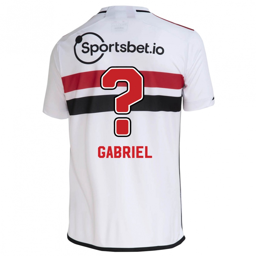 Herren Fußball João Gabriel #0 Weiß Heimtrikot Trikot 2023/24 T-Shirt Luxemburg