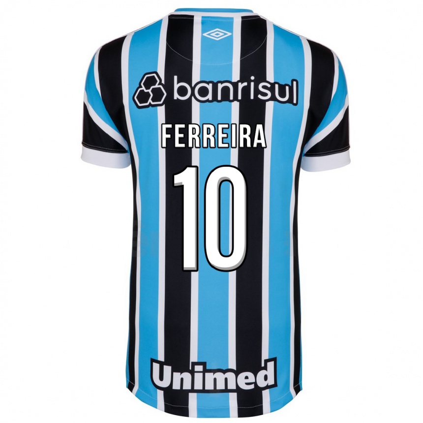 Herren Fußball Ferreira #10 Blau Heimtrikot Trikot 2023/24 T-Shirt Luxemburg