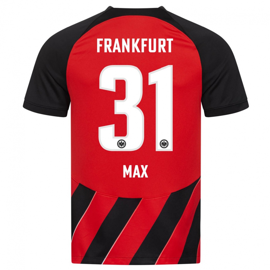 Herren Fußball Philipp Max #31 Rot Schwarz Heimtrikot Trikot 2023/24 T-Shirt Luxemburg