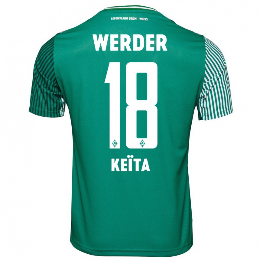 Herren Fußball Naby Keïta #18 Grün Heimtrikot Trikot 2023/24 T-Shirt Luxemburg