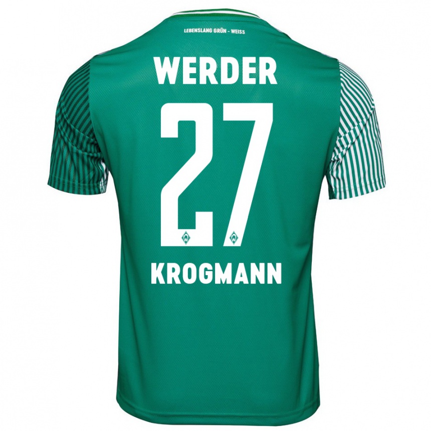 Herren Fußball Avid Krogmann #27 Grün Heimtrikot Trikot 2023/24 T-Shirt Luxemburg