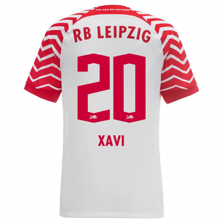 Herren Fußball Xavi Simons #20 Weiß Heimtrikot Trikot 2023/24 T-Shirt Luxemburg