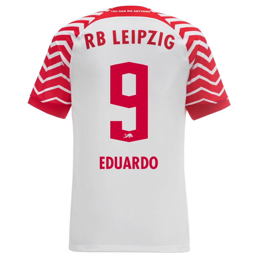 Herren Fußball Yannick Eduardo #9 Weiß Heimtrikot Trikot 2023/24 T-Shirt Luxemburg