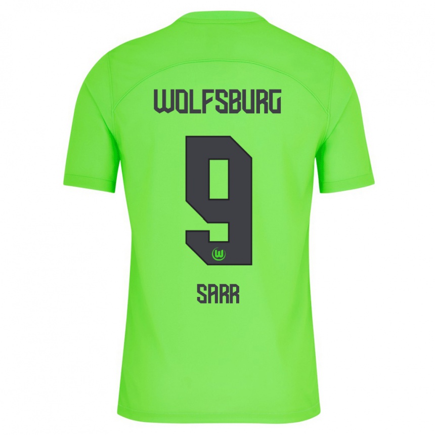 Herren Fußball Amin Sarr #9 Grün Heimtrikot Trikot 2023/24 T-Shirt Luxemburg