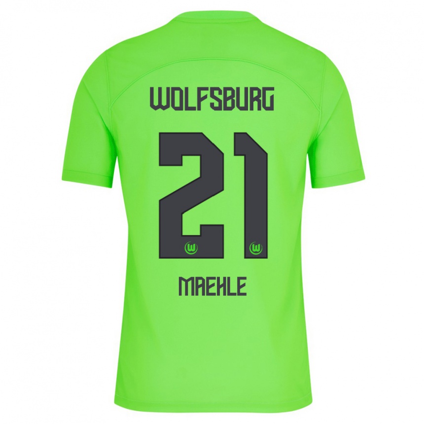 Herren Fußball Joakim Maehle #21 Grün Heimtrikot Trikot 2023/24 T-Shirt Luxemburg