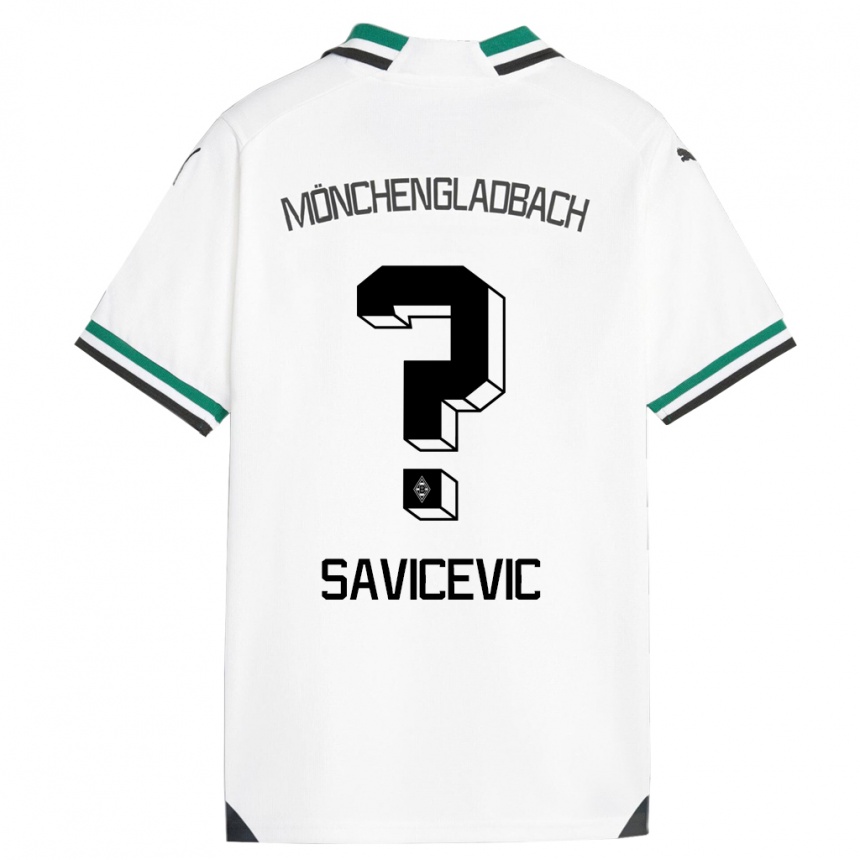 Herren Fußball Stefan Savicevic #0 Weiß Grün Heimtrikot Trikot 2023/24 T-Shirt Luxemburg