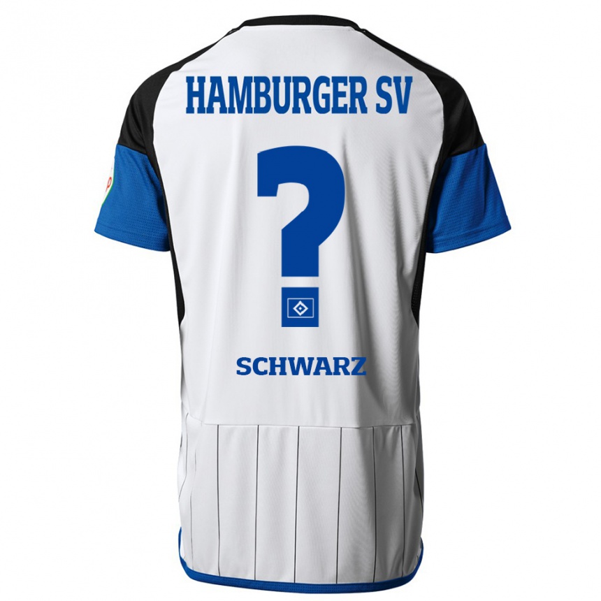Herren Fußball Jannick Schwarz #0 Weiß Heimtrikot Trikot 2023/24 T-Shirt Luxemburg