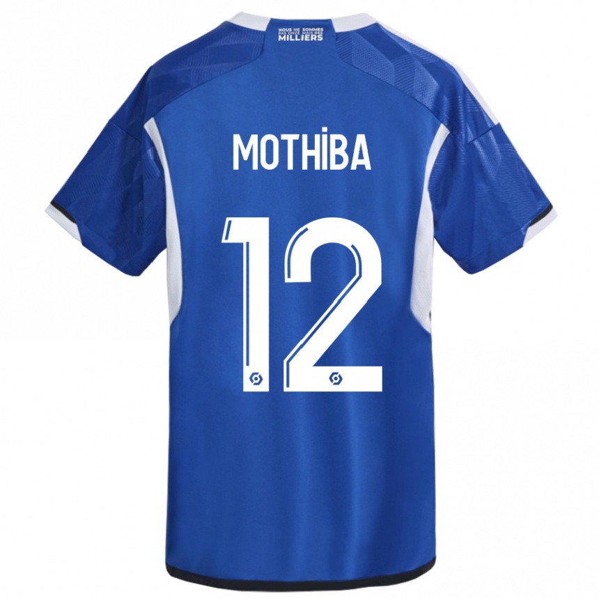 Herren Fußball Lebo Mothiba #12 Blau Heimtrikot Trikot 2023/24 T-Shirt Luxemburg