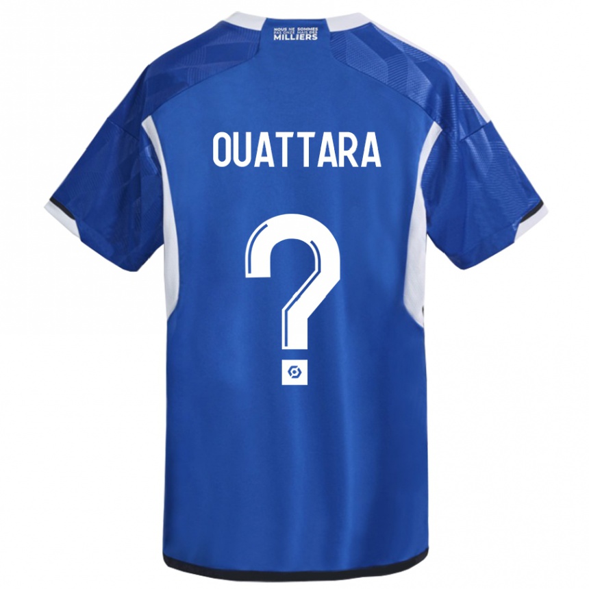 Herren Fußball Abdoul Ouattara #0 Blau Heimtrikot Trikot 2023/24 T-Shirt Luxemburg
