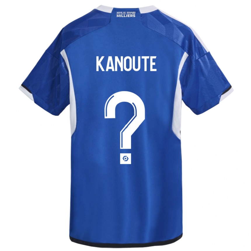 Herren Fußball Mahamadou Kanouté #0 Blau Heimtrikot Trikot 2023/24 T-Shirt Luxemburg