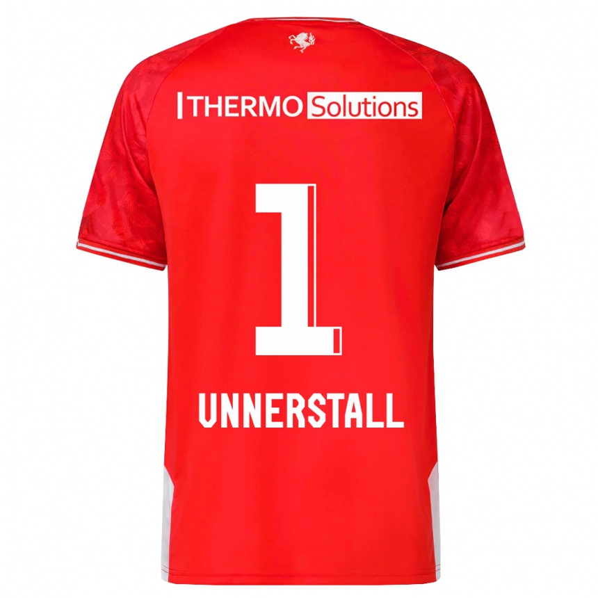 Herren Fußball Lars Unnerstall #1 Rot Heimtrikot Trikot 2023/24 T-Shirt Luxemburg