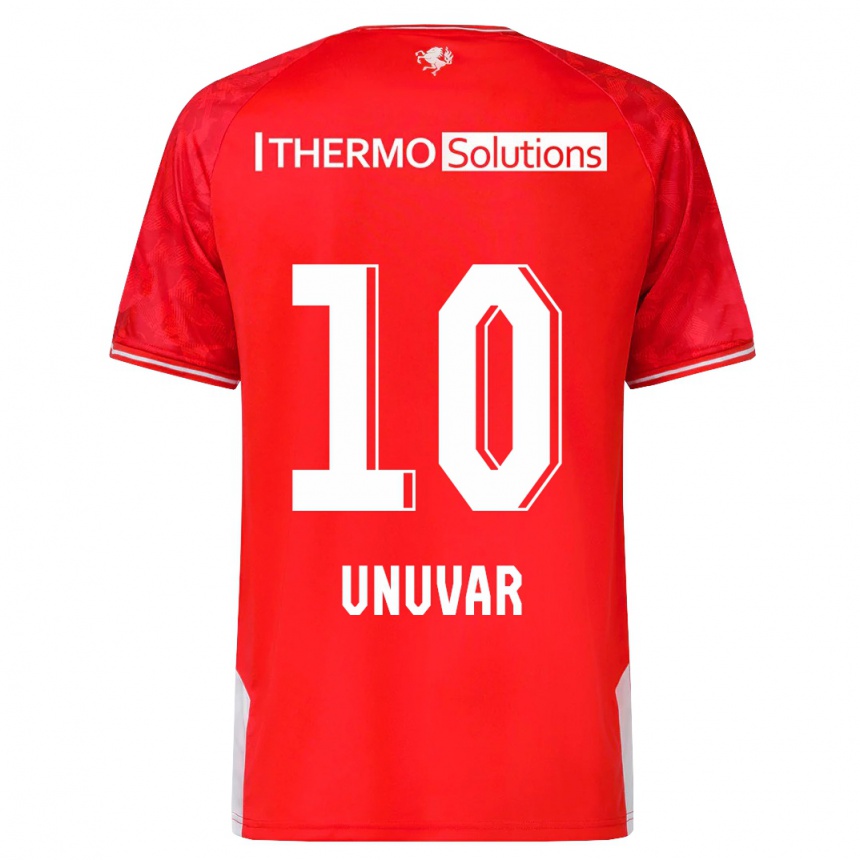 Herren Fußball Naci Ünüvar #10 Rot Heimtrikot Trikot 2023/24 T-Shirt Luxemburg