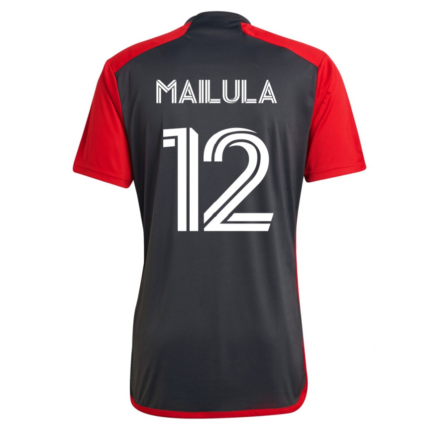 Herren Fußball Cassius Mailula #12 Grau Heimtrikot Trikot 2023/24 T-Shirt Luxemburg