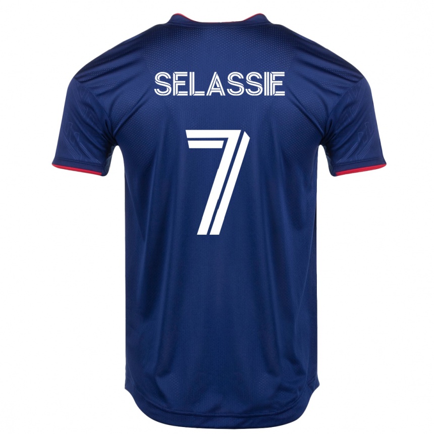 Herren Fußball Maren Haile-Selassie #7 Marine Heimtrikot Trikot 2023/24 T-Shirt Luxemburg