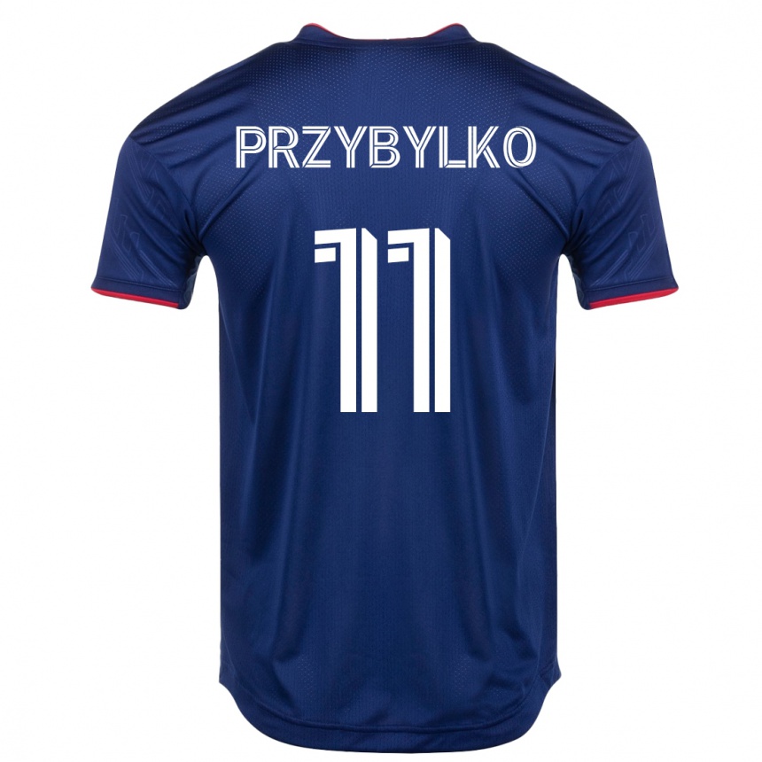 Herren Fußball Kacper Przybylko #11 Marine Heimtrikot Trikot 2023/24 T-Shirt Luxemburg