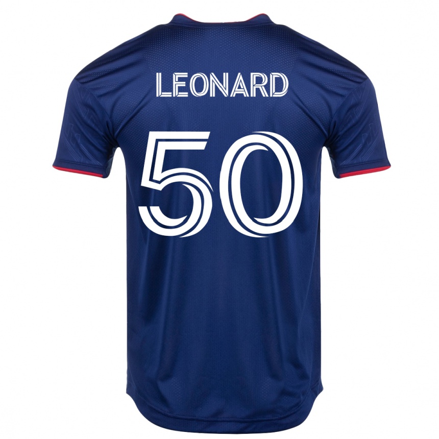 Herren Fußball Eric Leonard #50 Marine Heimtrikot Trikot 2023/24 T-Shirt Luxemburg