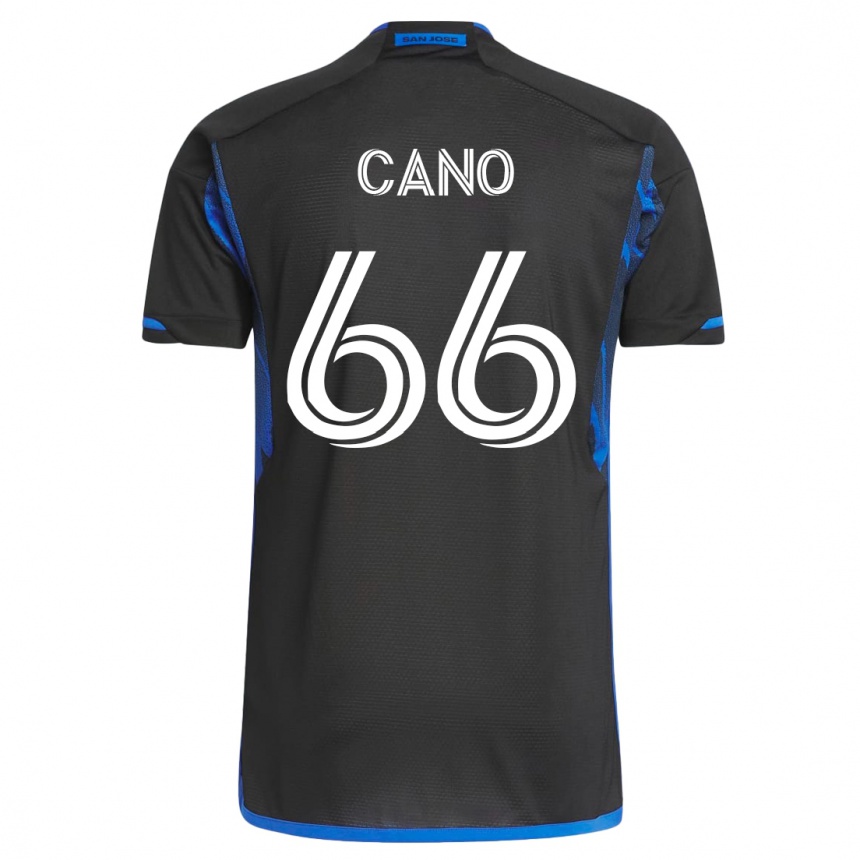 Herren Fußball Alejandro Cano #66 Blau Schwarz Heimtrikot Trikot 2023/24 T-Shirt Luxemburg