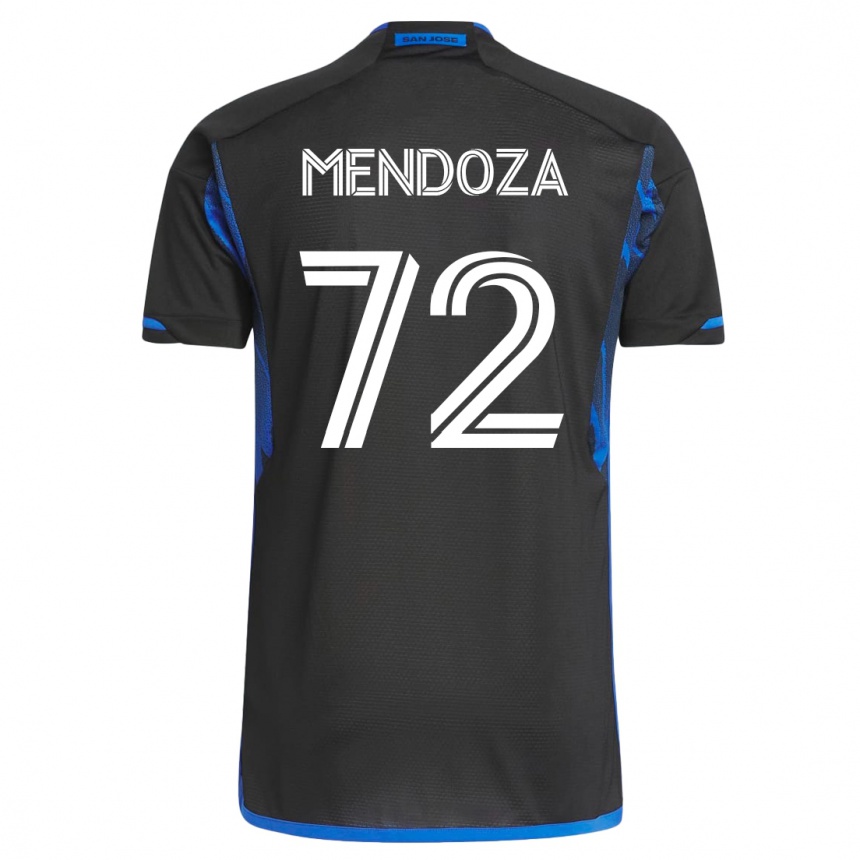 Herren Fußball Edwyn Mendoza #72 Blau Schwarz Heimtrikot Trikot 2023/24 T-Shirt Luxemburg