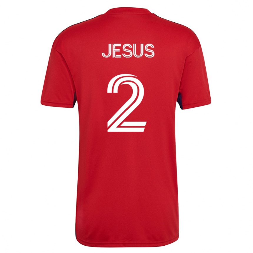 Herren Fußball Geovane Jesus #2 Rot Heimtrikot Trikot 2023/24 T-Shirt Luxemburg