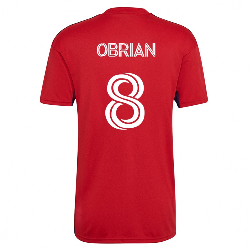 Herren Fußball Jáder Obrian #8 Rot Heimtrikot Trikot 2023/24 T-Shirt Luxemburg