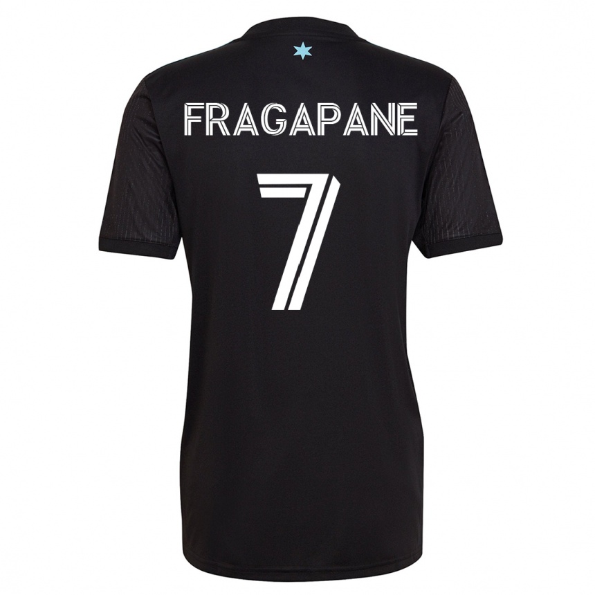 Herren Fußball Franco Fragapane #7 Schwarz Heimtrikot Trikot 2023/24 T-Shirt Luxemburg