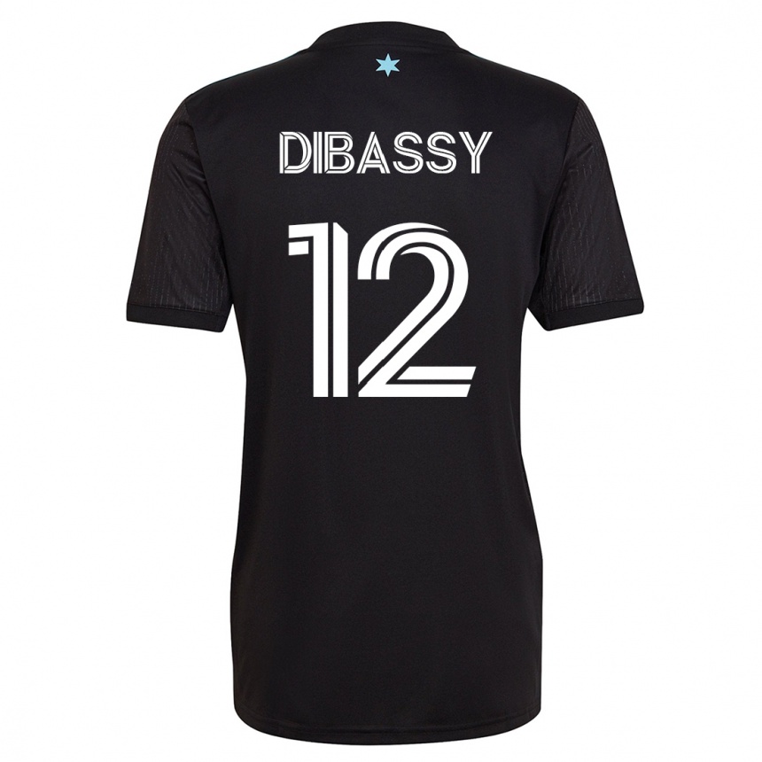 Herren Fußball Bakaye Dibassy #12 Schwarz Heimtrikot Trikot 2023/24 T-Shirt Luxemburg
