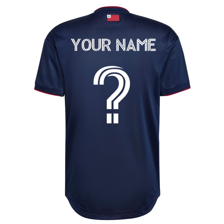 Herren Fußball Ihren Namen #0 Marine Heimtrikot Trikot 2023/24 T-Shirt Luxemburg