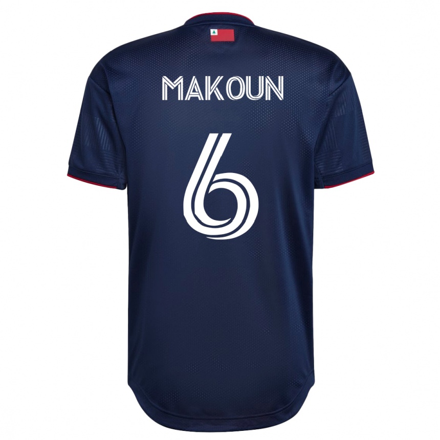 Herren Fußball Christian Makoun #6 Marine Heimtrikot Trikot 2023/24 T-Shirt Luxemburg
