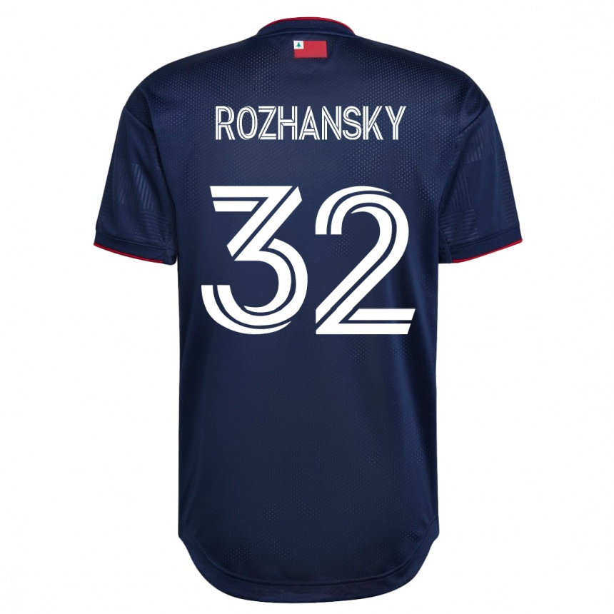Herren Fußball Jake Rozhansky #32 Marine Heimtrikot Trikot 2023/24 T-Shirt Luxemburg