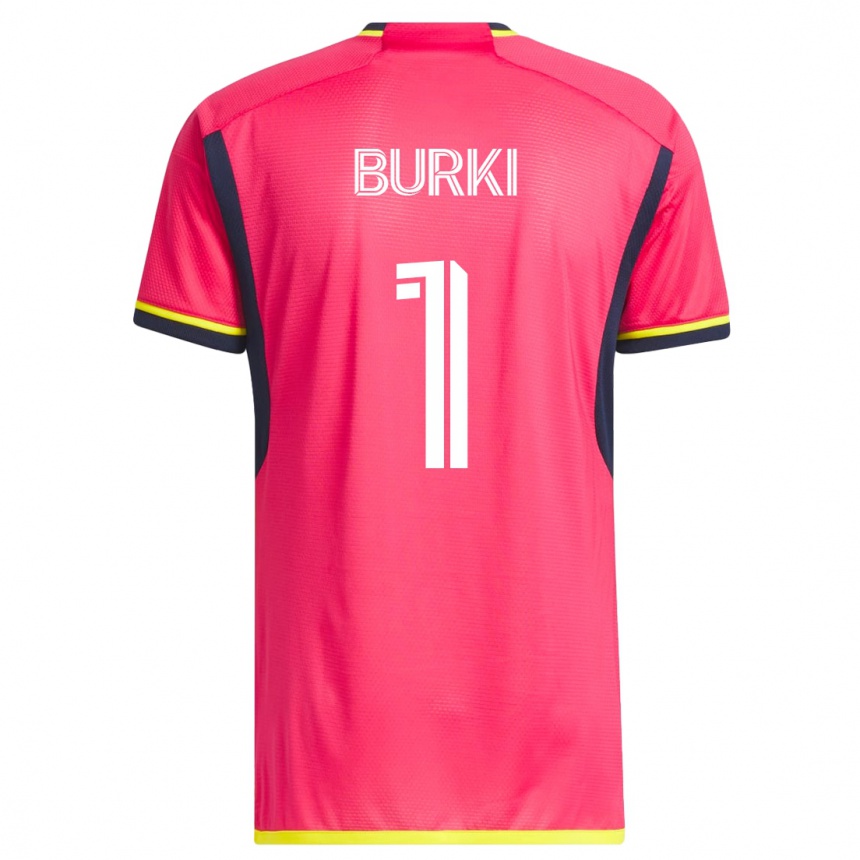 Herren Fußball Roman Bürki #1 Rosa Heimtrikot Trikot 2023/24 T-Shirt Luxemburg