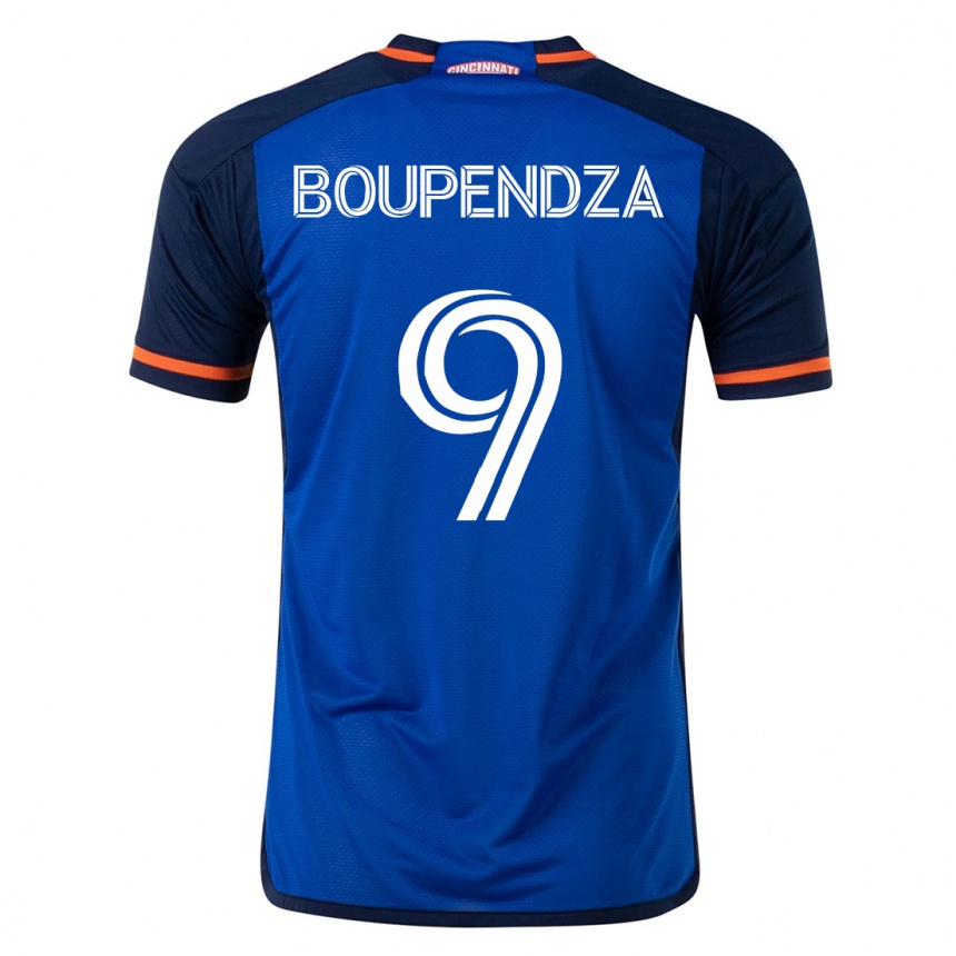 Herren Fußball Aaron Boupendza #9 Blau Heimtrikot Trikot 2023/24 T-Shirt Luxemburg
