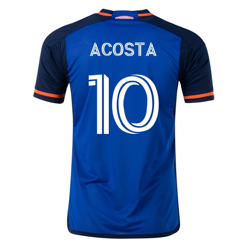 Herren Fußball Luciano Acosta #10 Blau Heimtrikot Trikot 2023/24 T-Shirt Luxemburg