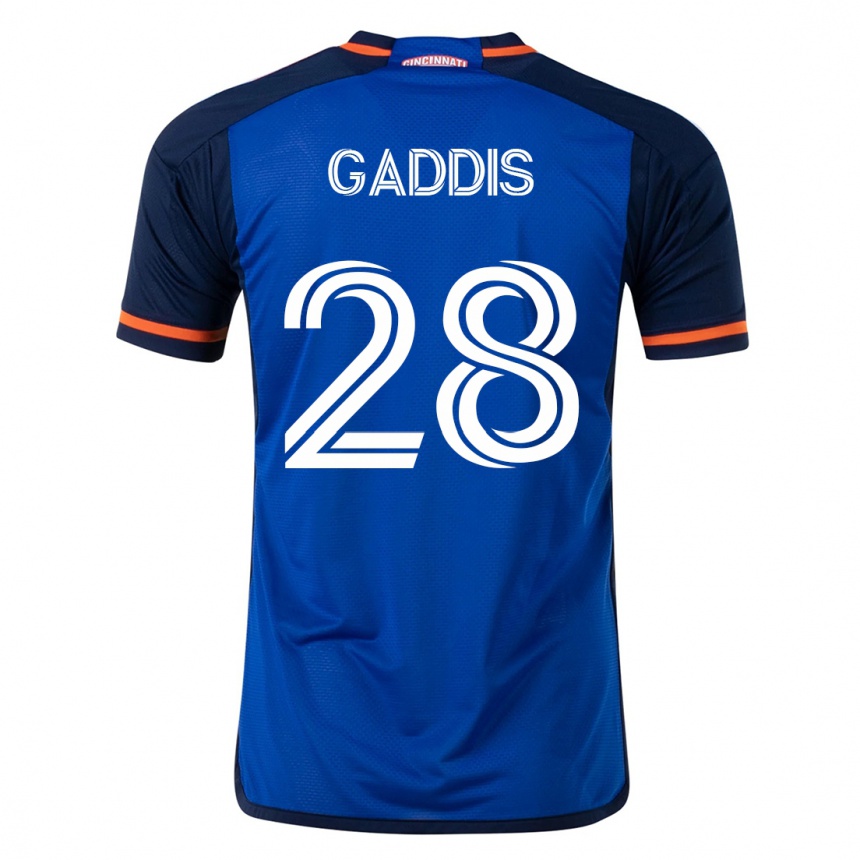 Herren Fußball Raymon Gaddis #28 Blau Heimtrikot Trikot 2023/24 T-Shirt Luxemburg