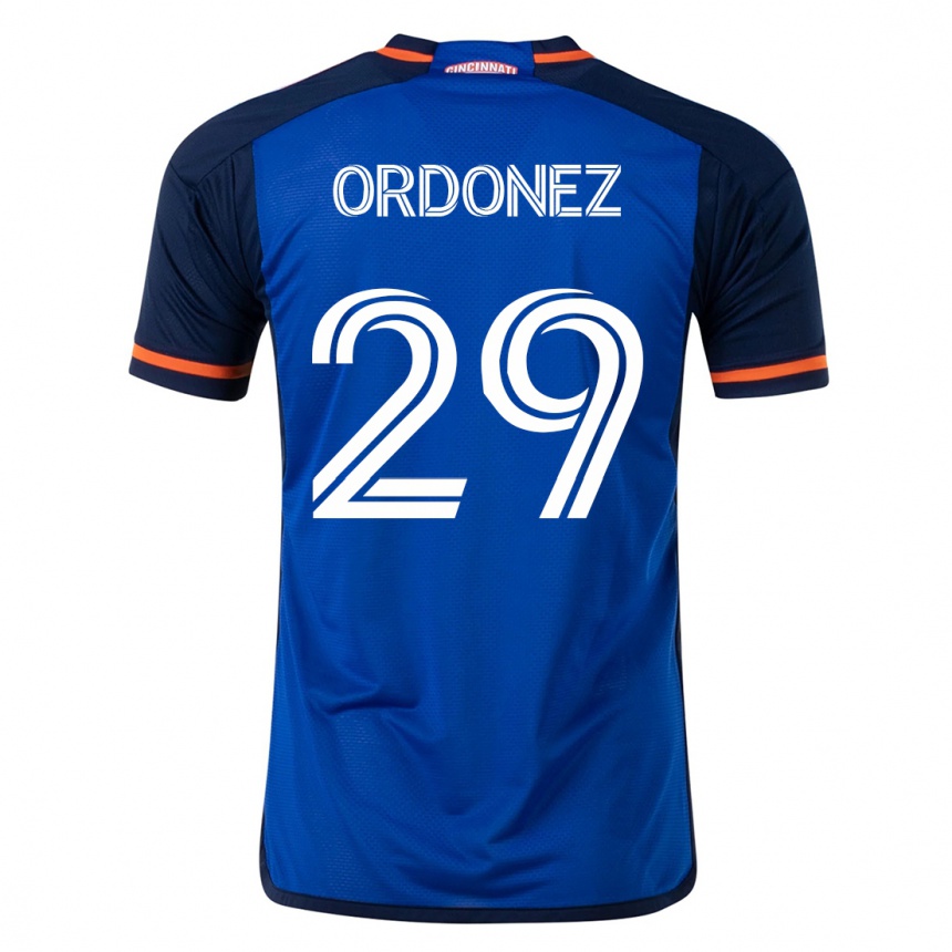 Herren Fußball Arquímides Ordóñez #29 Blau Heimtrikot Trikot 2023/24 T-Shirt Luxemburg