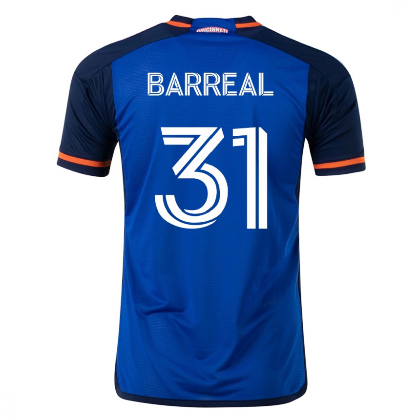Herren Fußball Álvaro Barreal #31 Blau Heimtrikot Trikot 2023/24 T-Shirt Luxemburg