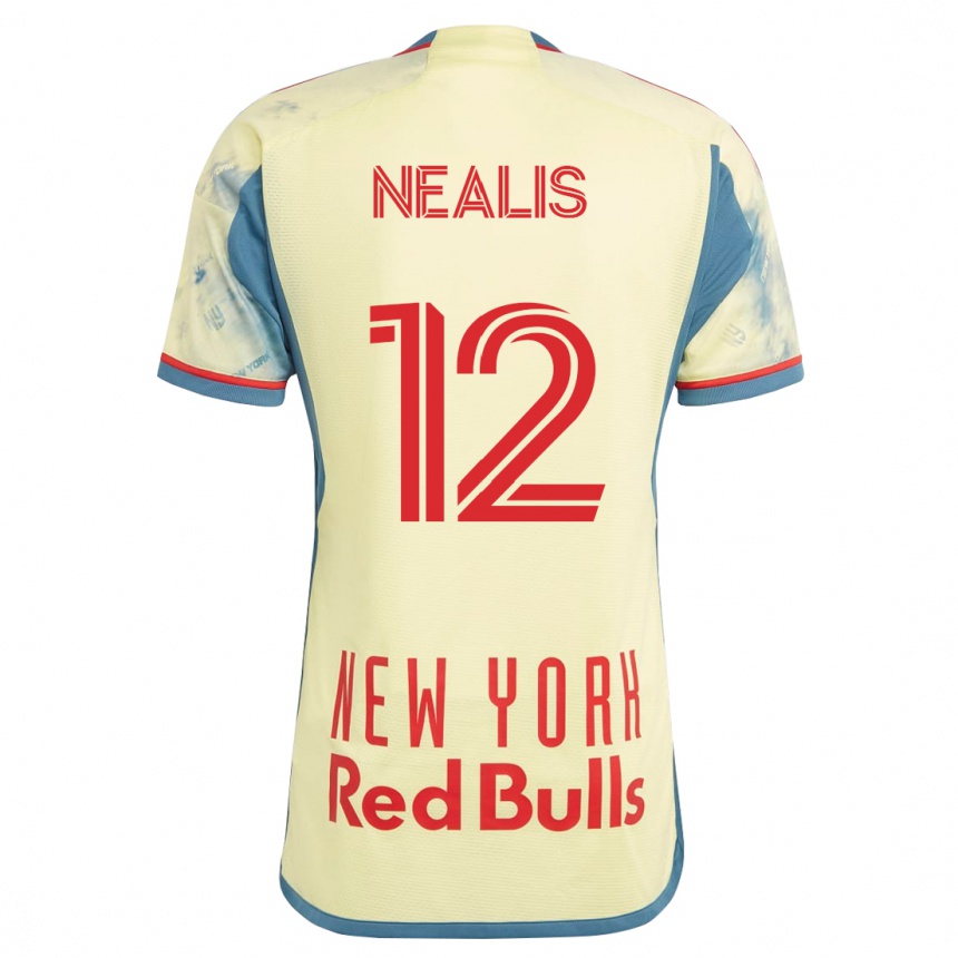 Herren Fußball Dylan Nealis #12 Gelb Heimtrikot Trikot 2023/24 T-Shirt Luxemburg